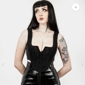 Disturbia Black bustier corset top US 6